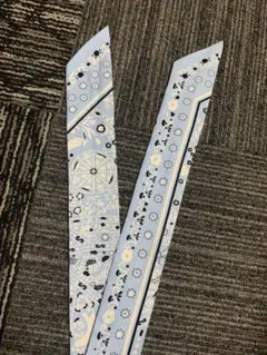 エルメス HERMES ツイリー スカーフ ペイズリー 水色 ブルー