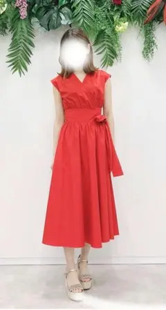 アンドクチュール　ビックリボン2wayカシュクールワンピース