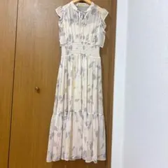 【9月処分】ミッシュマッシュ　レオパード　ワンピース　シアー　シフォン　Aライン