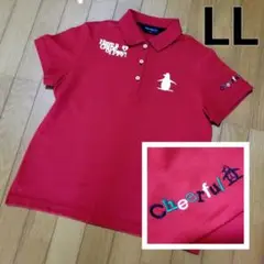 munsingwearゴルフウェアポロシャツ　ビックペンギン　LL　レッド系