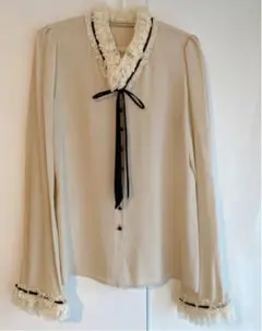 BALENCIAGA バレンシアガ シルクブラウス ベージュ