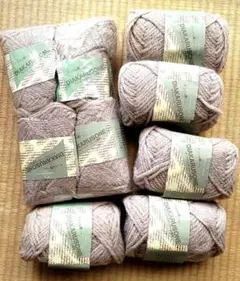 DIKARUSONE 毛糸9個セット グレージュ ②