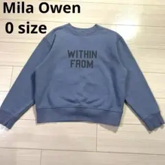 ミラオーウェン こなれ感 オーバーサイズ コットン ロゴ スウェット ブルー 2025年最新】Mila Owen カラー：ブルー系 トレーナー