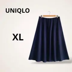 ユニクロ フレアスカート XLサイズ ウール混紡 ゆったり 秋 冬