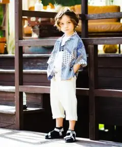 ブランシェス　スカーフ柄シャツ　ドルマン袖　ビッグシルエット　110サイズ