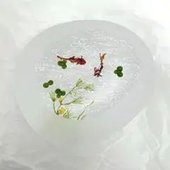 久保裕子さん作　ガラス　アカハライモリ　水草　ペーパーウェイト　文鎮　オブジェ 久保裕子さん作 ガラス アカハライモリ 水草 ペーパーウェイト