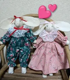 クラフト カントリーペアうさぎ ✨２体セット✨