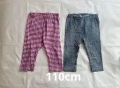 UNIQLO ギンガムチェック レギンスパンツ 7分丈 110cm