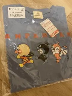 新品　未開封　アンパンマン Tシャツ 100サイズ 青