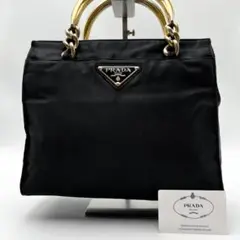 ✨人気✨ PRADA プラダ トート ハンドバッグ ショルダー 三角ロゴ 白タグ