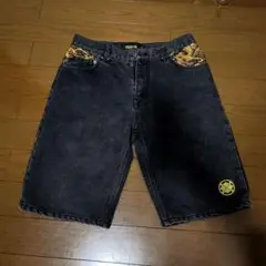 絡繰魂 カラクリダマシイ 黒 ショートパンツ ショーツ ハーフデニム 32サイズ