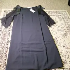 tocco 黒 レース袖 ワンピース