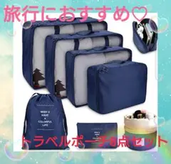 【旅行の準備に最適!お得8点トラベルポーチセット】
】