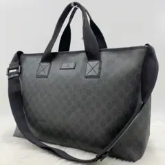 《美品》グッチ トートバッグ ビジネス ショルダーバッグ 2way GG