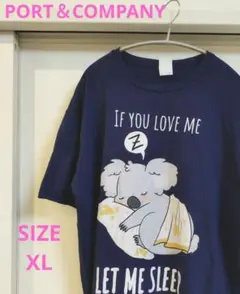 PORT＆COMPANY/オーバーサイズ/メンズ古着Tシャツ/ネイビー/ XL