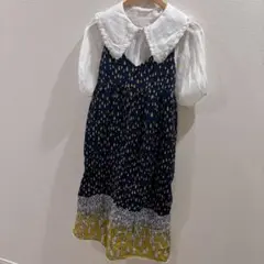 しずく柄 犬柄 キャミワンピース