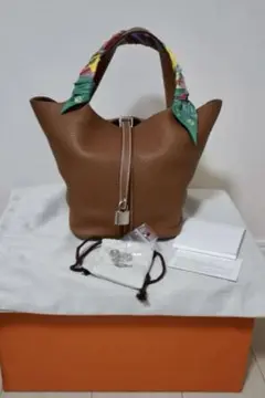 (美品)エルメス ピコタンロックmm ゴールド シルバー金具 z刻印