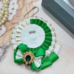 痛ロゼット グリーン×ホワイト　No.1