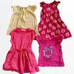 95、100サイズ 女の子 トップス ワンピース4点セット 保育園用