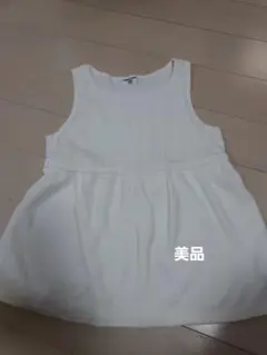 COMME CA ISM ホワイトノースリーブトップス