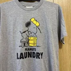 M 新品 LAUNDRY PEANUTS スヌーピー Tシャツ グレー