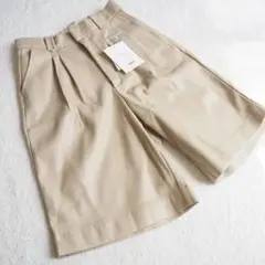 新品✨ 訳あり searoomlynn レザー ハーフパンツ ベージュ S