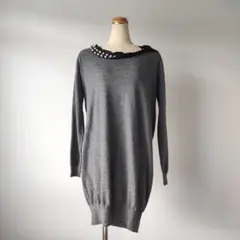 美品 LANVIN en Bleu ランバンオンブルー ニットワンピース