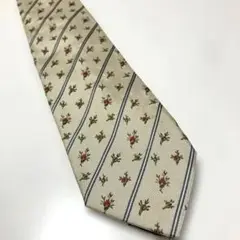 Paul Smith ポールスミス　ブランド　ネクタイ　シルク　花柄　ベージュ