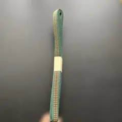 帯締め 緑と茶色のストライプ