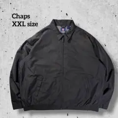 CHAPS ライトブルゾン スウィングトップ ジャケット ソリッド ブラック