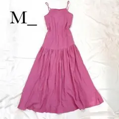 新品✨M_ エムアンダーバー　ボトムギャザーマキシドレス　ロングキャミワンピース