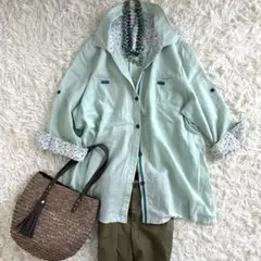 JOLCIA ジョルシア コットンリネン七分袖ブラウス シャツ ゆったり LL