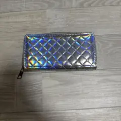 シルバー キルティング 長財布