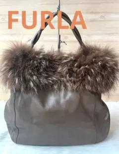 FURLA フルラ ファー トートバッグ