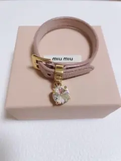 miumiu♡マドラスレザーブレスレット