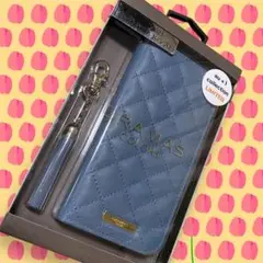 新品未使用品　GRAMAS COLORS Saxe Blue 手帳型ケース
