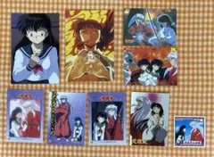 犬夜叉　かごめ　桔梗グッズセット（ブロマイド、レアトレーディングカード、シール）