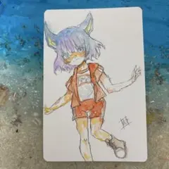 オリジナル手描き原画イラスト けもけも運動会 Ｎｏ．13