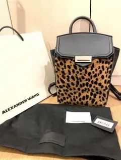 新品同様☆アレキサンダーワン バックパック レオパード ヒョウ柄 定価15万