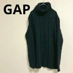 【GAP】ギャップ　ニット　タートルネック　黒　長袖　（S）