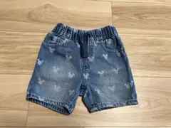 【美品】GAP ミッキーマウス柄　デニムパンツ　90㎝/18-24