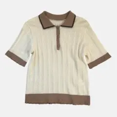 BEAMS HEART ニットポロシャツ