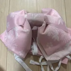 花柄ピンクリボン帯
