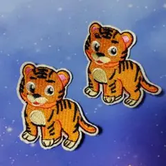 とら 虎 寅 タイガー タイガース tiger 刺繍 アイロンワッペン 動物