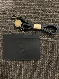 Starbucks ブラックパスケース リール付き