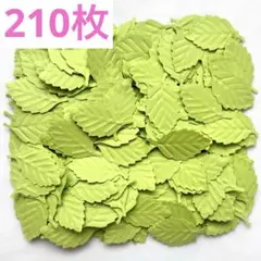 クラフトパンチ リーフ 1色 210枚セット 葉っぱ 緑 エンボス加工