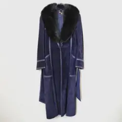 MAX MARA オールレザー ロングコート フォックスファー マックスマーラ