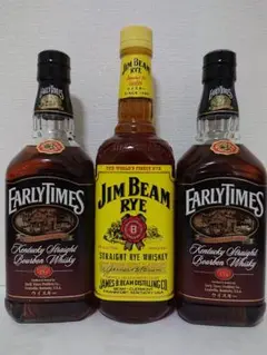 古酒 【未開封】正規品 90年代後期 アーリータイムズ ジムビーム 3本セット