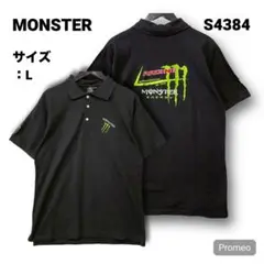 【即購入OK】MONSTER 半袖ポロシャツ サイズL ブラック