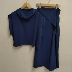 M11821 ZARA ショールカラートップス スカート セットアップ